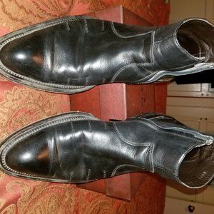 Italian Lenardi Men's Short Leather Boots With Zip